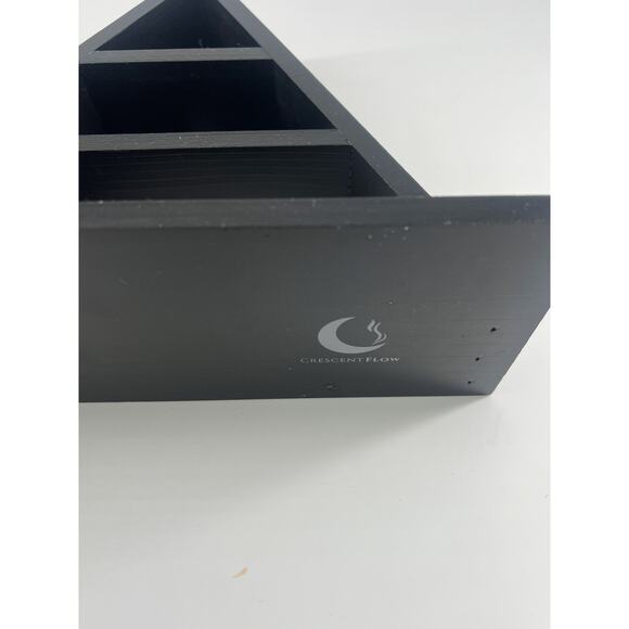 Black Shelved Triangle Star Multi Level Boho Moon Whimsy Goth Wood Home Decor - Picture 5 of 15